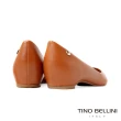 【TINO BELLINI 貝里尼】巴西進口素面尖頭增高平底鞋FSBV008A(焦糖)