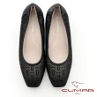 【CUMAR】小方頭鏤空鑽飾內增高跟鞋(黑色)