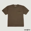 【Hang Ten】男裝-舒爽棉吸濕快乾袖口撞色短袖T恤(橄欖綠)