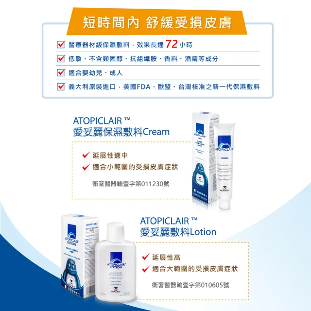 【ATOPICLAIR 愛妥麗】愛妥麗保濕敷料Lotion乳液 1入(120ml/入)