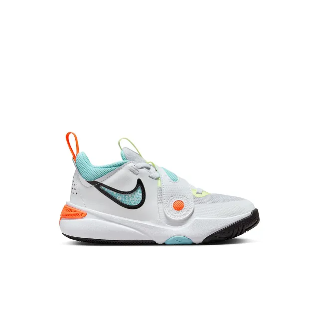 【NIKE 耐吉】運動鞋 童鞋 中童 兒童 魔鬼氈 TEAM HUSTLE D 11 PS 白藍 HF5737-141