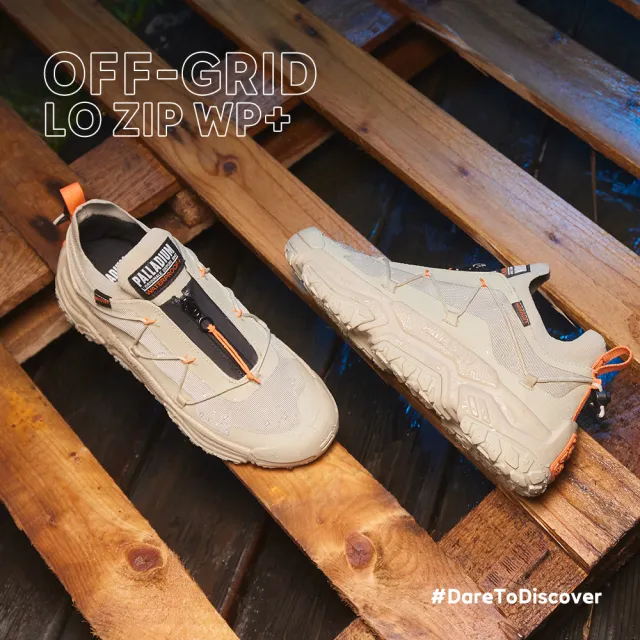 【Palladium】OFF-GRID LO ZIP WP+輪胎橘標拉鍊低筒防水靴/休閒鞋-男鞋/女鞋-奶茶(79112-215)