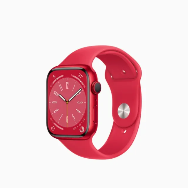 【Apple】Apple Watch S8 GPS 45mm(鋁金屬錶殼搭配運動型錶帶)