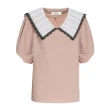 【OUWEY 歐薇】V領甜美泡泡袖上衣(粉色；S-L；3242321027)
