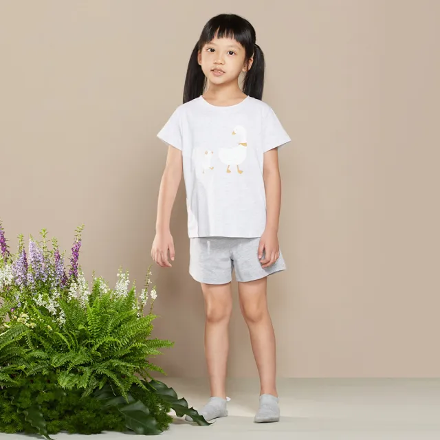 【YVONNE 以旺傢飾】出清品 童裝｜純棉素面短褲(迷霧灰)