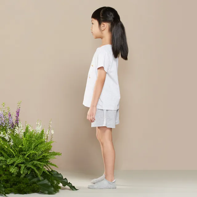【YVONNE 以旺傢飾】出清品 童裝｜純棉素面短褲(迷霧灰)
