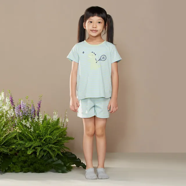 【YVONNE 以旺傢飾】出清品 童裝｜防蚊條紋短褲(天空藍)