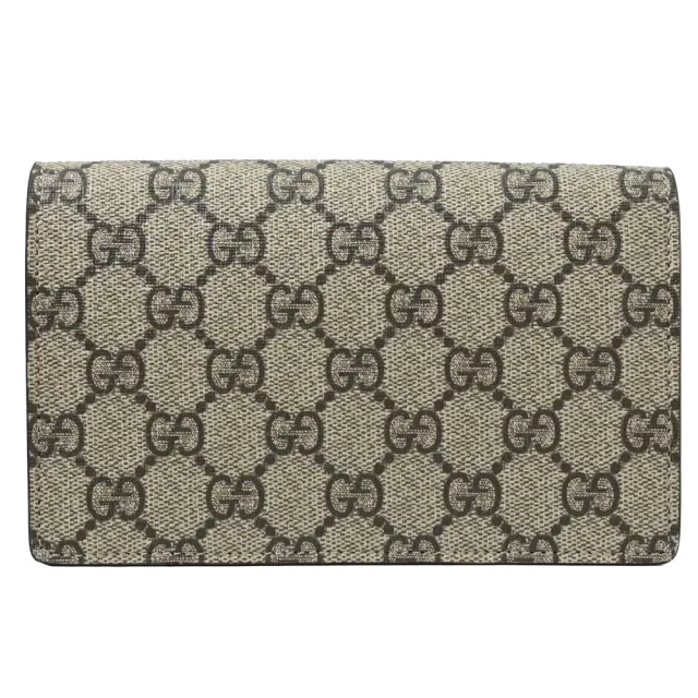 【GUCCI 古馳】GG Supreme 限定款立體水鑽櫻桃三用鍊包晚宴包(駝)