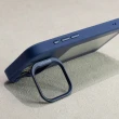 【Reinkstone】iPhone 15 Pro 無插電 百變電子墨水手機殼 支架款 藍色(手機殼 電子墨水 手機支架 鏡框架)