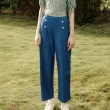 【OUWEY 歐薇】復古寬版牛仔褲(藍色；S-L；3242258608)