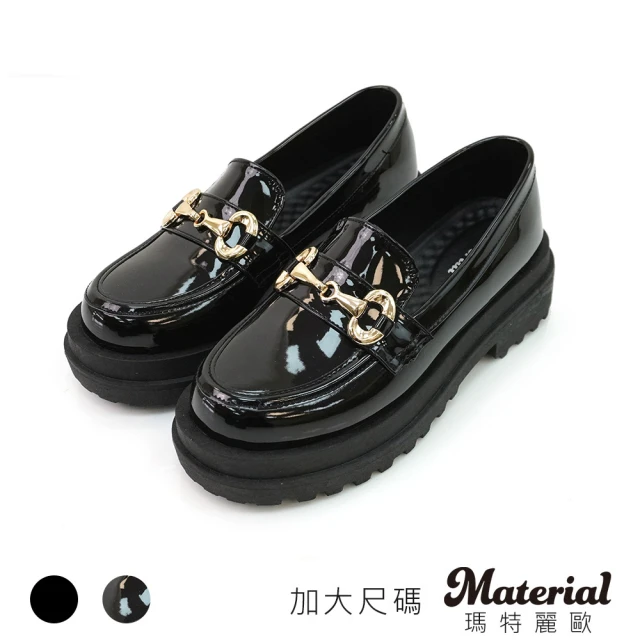 MATERIAL 瑪特麗歐MATERIAL 瑪特麗歐 女鞋 樂福鞋 MIT加大尺碼銜釦厚底樂福鞋 TG52951(樂福鞋)