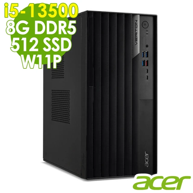 【Acer 宏碁】i5 十四核商用電腦(VM8715G/i5-13500/8G/512G SSD/W11P)