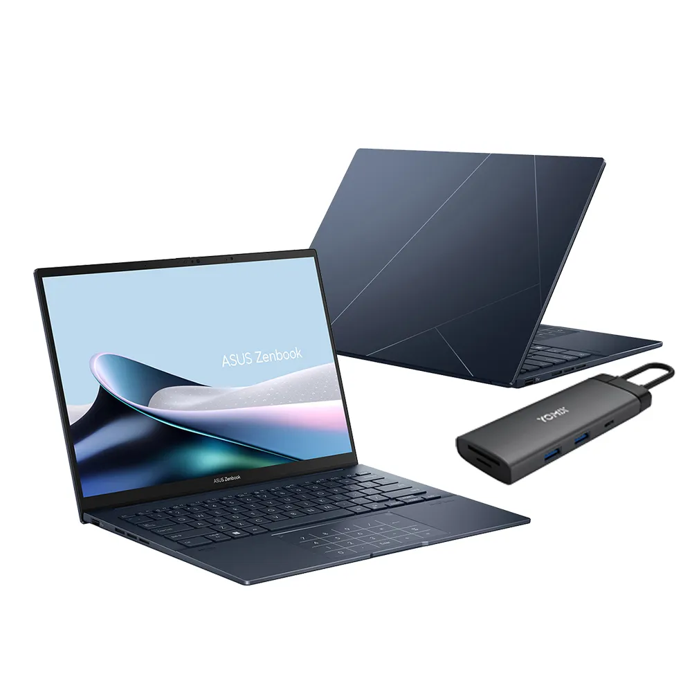 【ASUS】Type-C HUB組★14吋Ultra7輕薄AI筆電(ZenBook UX3405MA/Ultra7-155H/32G/1TB SSD/W11/EVO/OLED)