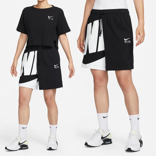 NIKE 耐吉 AS NSW Air 6 MR FLC Short 女款 黑白色 毛巾棉 棉褲 球褲 短褲 FN2247-010