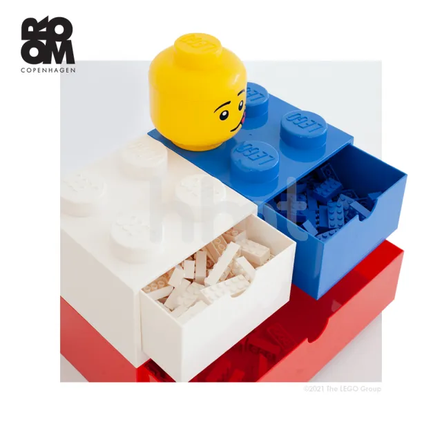 【LEGO 樂高】Room Copenhagen LEGO Storage Brick樂高大型積木收納箱桌上抽屜8凸(樂高桌上收納盒)