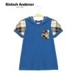 【Kinloch Anderson】連帽格紋拼接造型短袖上衣 金安德森女裝(KA0355315 黃/藍)