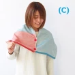 【COMBO!】日本製100%純棉頂級日本今治認證抗UV鈕扣式長毛巾34 x 90 cm*1入(戶外多功能/健身拚色大毛巾)