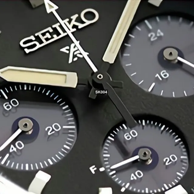 【SEIKO 精工】PROSPEX系列太陽能計時腕錶39㎜黑色熊貓款 SK004(SSC819P1/V192-0AF0D)