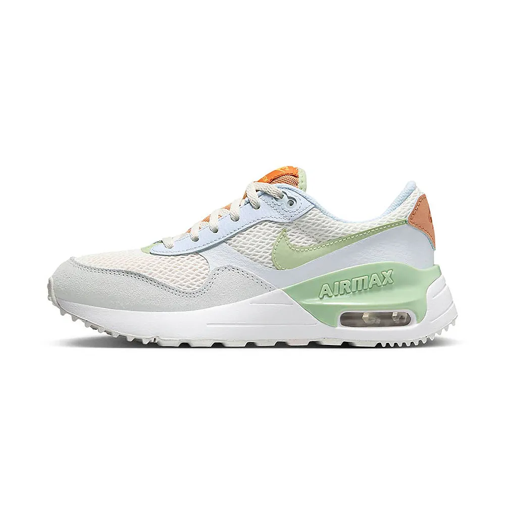 NIKE 耐吉】Air Max SYSTM 女鞋大童白綠灰色經典運動氣墊舒適復古休閒