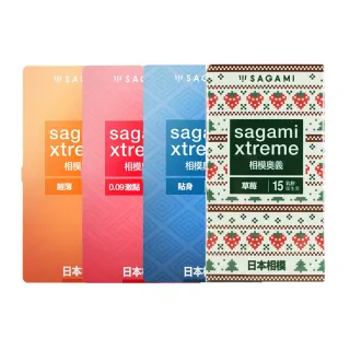 【sagami 相模】相模奧義乳膠保險套/超薄型/貼身型/0.09激點加厚型/草莓型(15入)