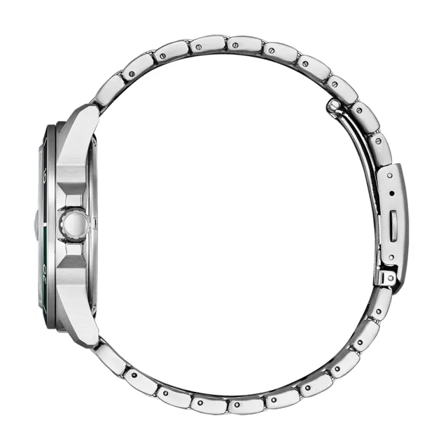 【CITIZEN 星辰】光動能水波紋手錶-綠面 錶 生日禮 送禮(AW1811-82X)