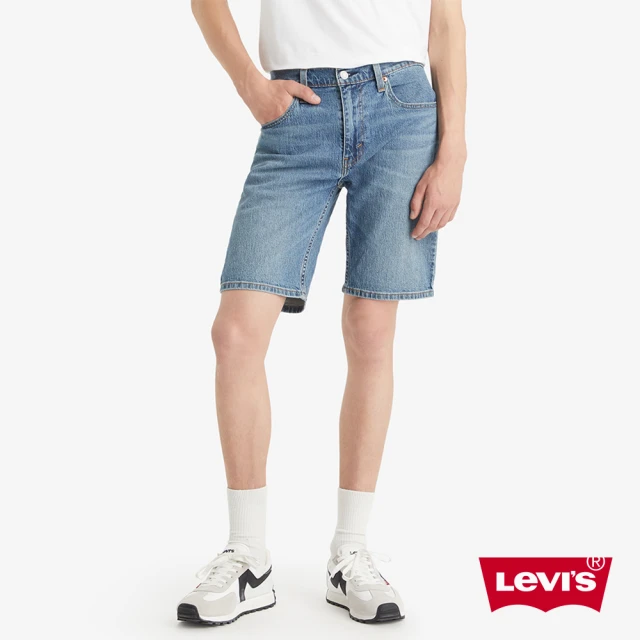 【LEVIS 官方旗艦】405 低腰膝上彈性牛仔短褲 男生牛仔短褲 彈性牛仔褲 熱賣單品 39864-0147