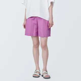【MUJI 無印良品】女有機棉水洗平織布短褲(共8色)