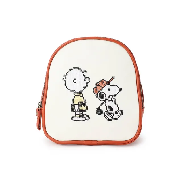 【Kamio】SNOOPY 史努比 橢圓隨身化妝包 收納包 高爾夫 十字繡