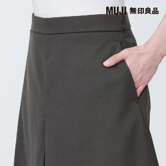 【MUJI 無印良品】女再生聚酯纖維打褶寬版短褲(共3色)
