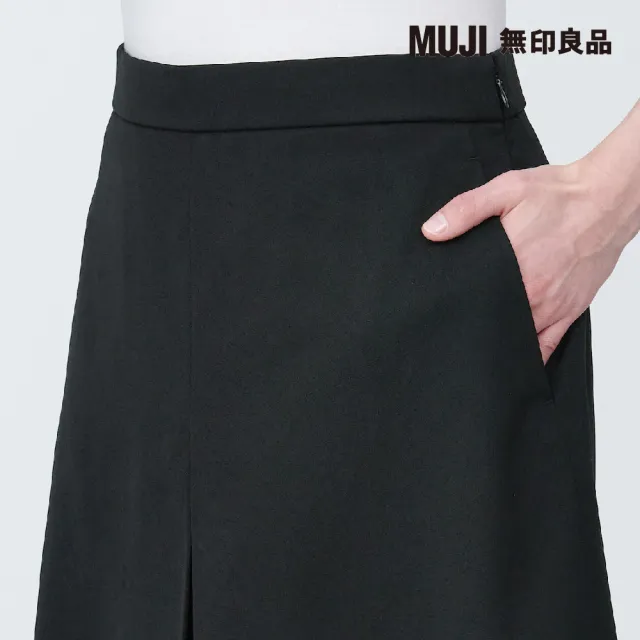 【MUJI 無印良品】女再生聚酯纖維打褶寬版短褲(共3色)