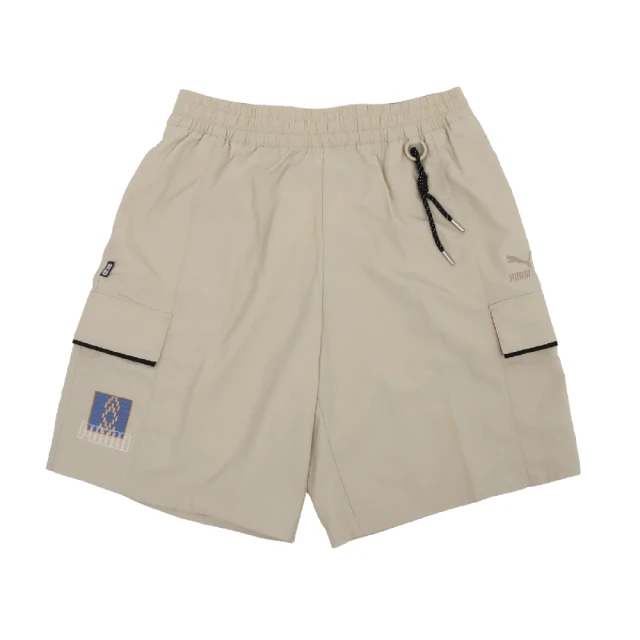 【PUMA】短褲 Prairie Resort Shorts 男款 卡其 藍 寬鬆 抽繩 E.SO瘦子款(626871-90)
