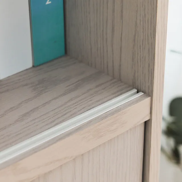 【完美主義】Alma日式木紋四格+六格滑門櫃-二色可選(門櫃/空櫃/書櫃/收納櫃)