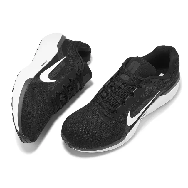 【NIKE 耐吉】慢跑鞋 Air Winflo 11 男鞋 女鞋 黑 白 緩震 回彈 透氣 運動鞋(FJ9509-001)