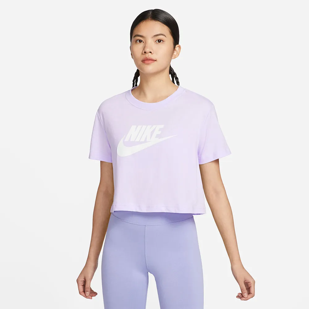 【NIKE 耐吉】上衣 女款 短袖上衣 運動 AS W NSW CLUB CRP TEE FTRA 紫 BV6176-511(3S3728)