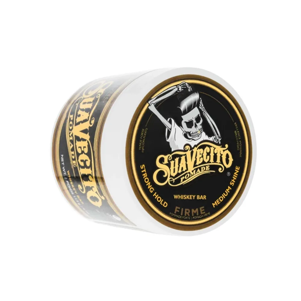 【Suavecito 骷髏頭】Whiskey Bar深培威士忌強力款髮油(4oz/113g)