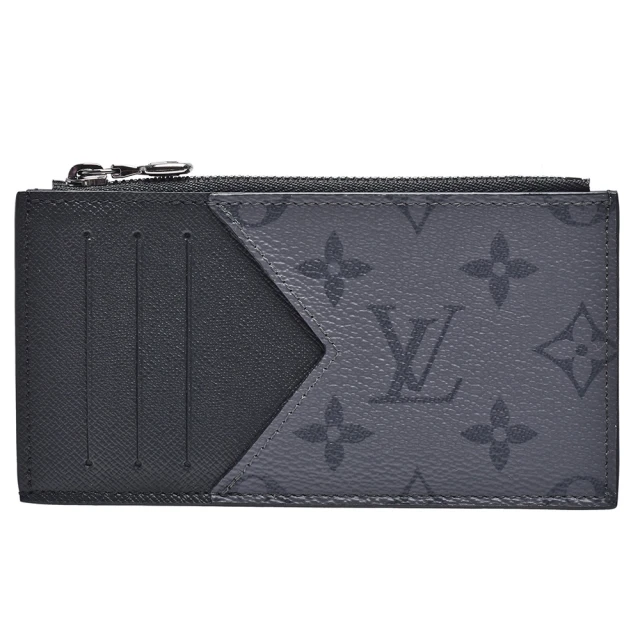Louis Vuitton 路易威登 M69533經典Eclipse帆布印花牛皮飾邊拉鍊卡夾/零錢包