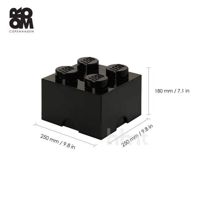 【Room Copenhagen】Lego Storage Brick All Black Set 樂高大型積木收納箱全黑3件組(樂高全黑收納盒系列)