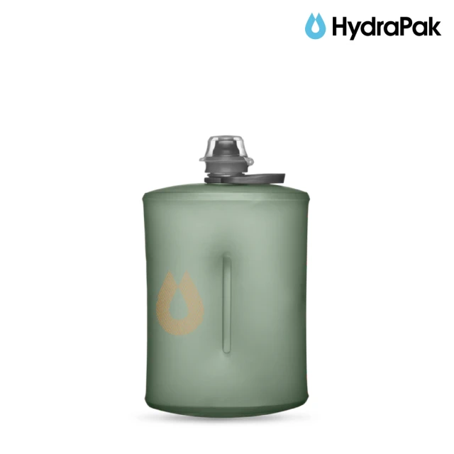 HydraPak Stow 1L 軟式水壺 河谷綠(軟式水瓶、軟式水壺、登山配件、儲水袋、濾水壺)