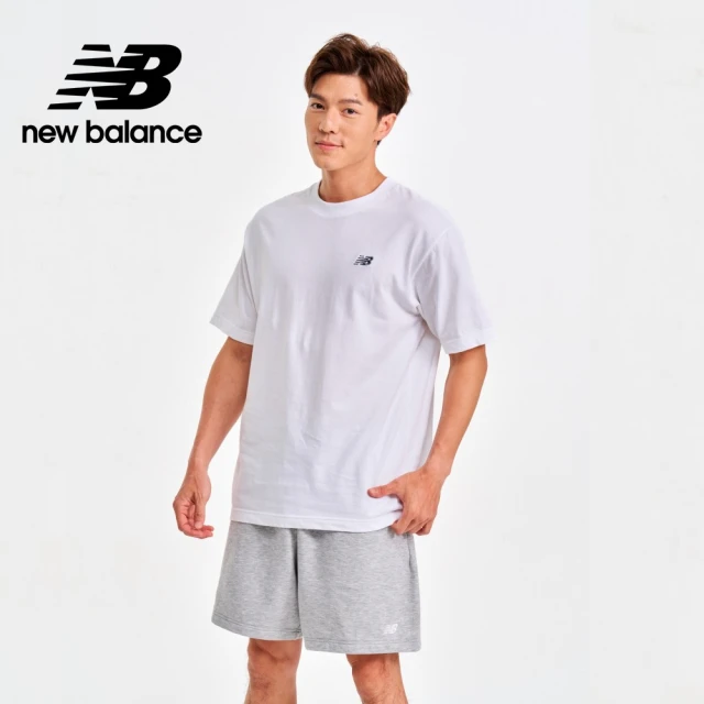 NEW BALANCE NB 圓領短袖上衣_男性_白色_MT41509WT(美版 版型偏大)