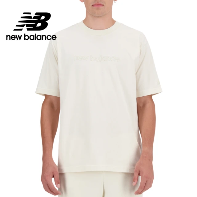 NEW BALANCE NB 棉質短袖上衣_男性_杏色_MT41559LIN(美版 版型偏大)