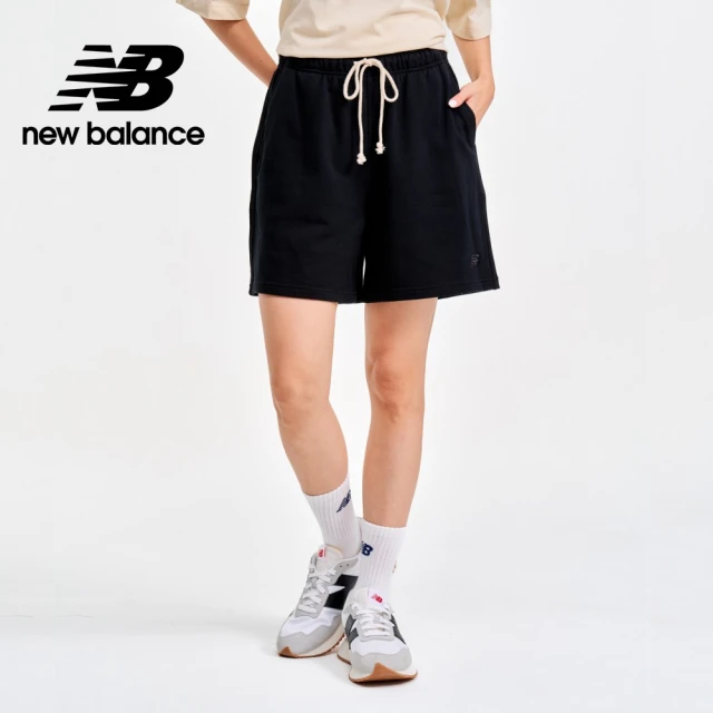 NEW BALANCE NB 鬆緊抽繩棉質短褲_女性_黑色_WS41508BK(美版 版型偏大)