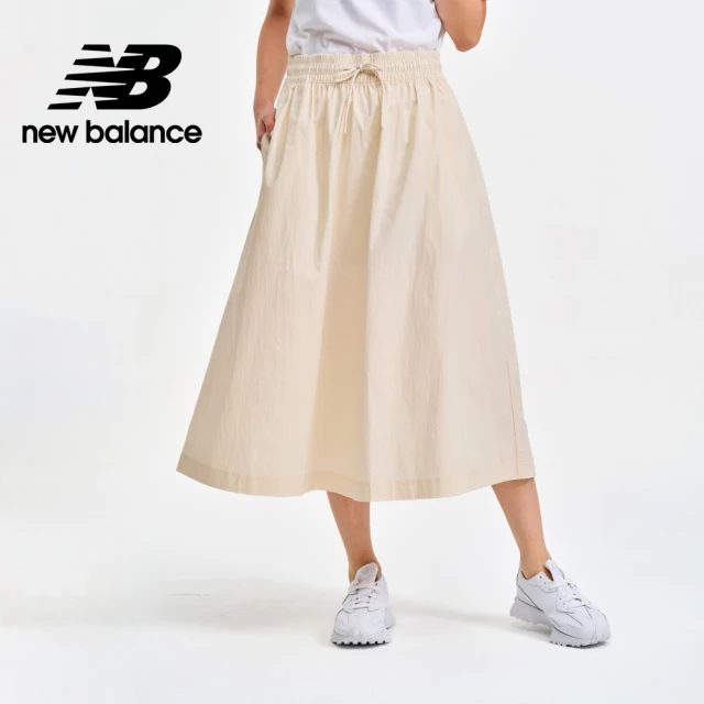 NEW BALANCE NB 鬆緊抽繩A字長裙_女性_杏色_WK41551LIN(美版 版型偏大)