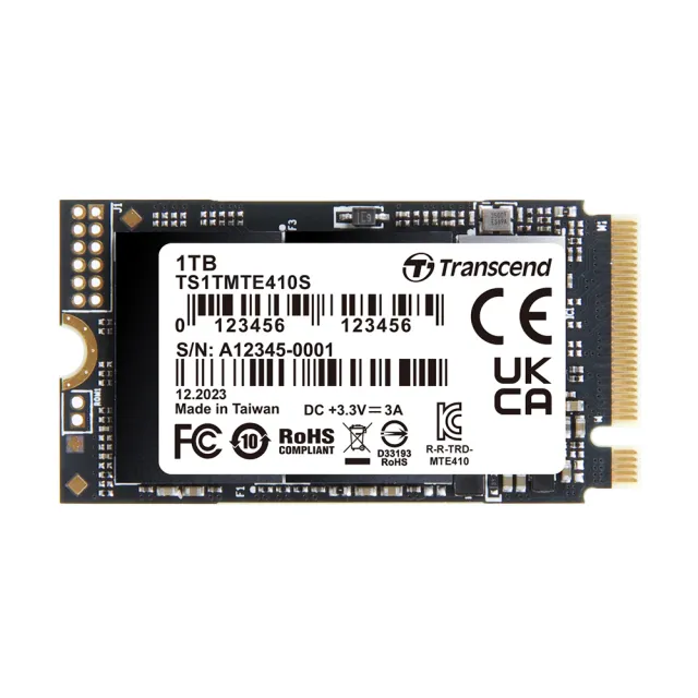 【Transcend 創見】MTE410S 1TB M.2 2242 PCIe Gen4x4 SSD固態硬碟(TS1TMTE410S)