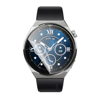 【o-one台灣製-小螢膜】華為 HUAWEI WATCH GT3 Pro 滿版螢幕保護貼 兩入組(曲面 軟膜 SGS 自動修復)