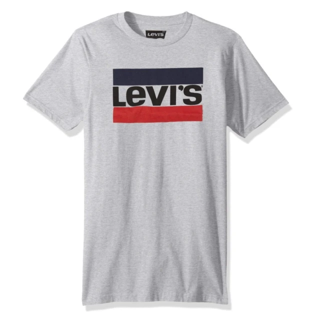 LEVIS LOGO 基本款 圓領短袖 T恤 上衣 灰色(美國進口平行輸入)