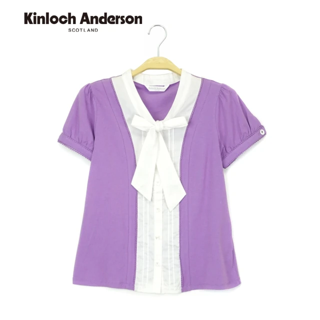 Kinloch Anderson 綁帶襯衫假兩件短袖上衣 金安德森女裝(KA0451007)