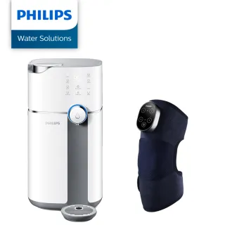 【Philips 飛利浦】雙效UV-C滅菌RO濾淨瞬熱飲水機+單膝按摩器(ADD6910+PPM5301DB)