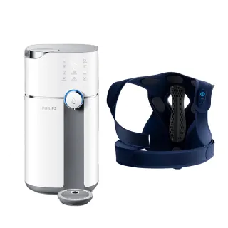 【Philips 飛利浦】雙效UV-C滅菌RO濾淨瞬熱飲水機+背部按摩器(ADD6910+PPM4561DB)