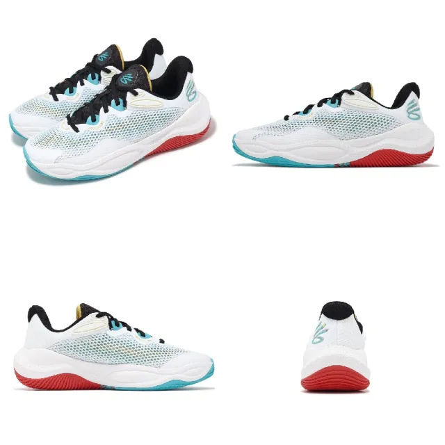 【UNDER ARMOUR】籃球鞋 Curry Splash 24 AP 男鞋 白 藍綠 支撐 緩衝 咖哩 運動鞋 UA(3027262100)