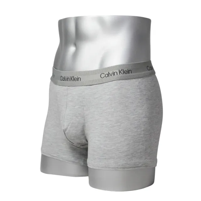 【Calvin Klein 凱文克萊】CK Trunk Modal 莫代爾棉 男士低腰合身四角內褲-灰色(美國進口平行輸入)